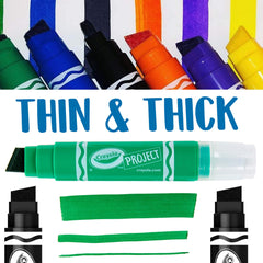 Crayola XL Poster Markers demonstrate wide strokes for quick coverage