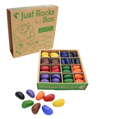 Crayon Rocks Just Rocks box promotes handwriting skill development.