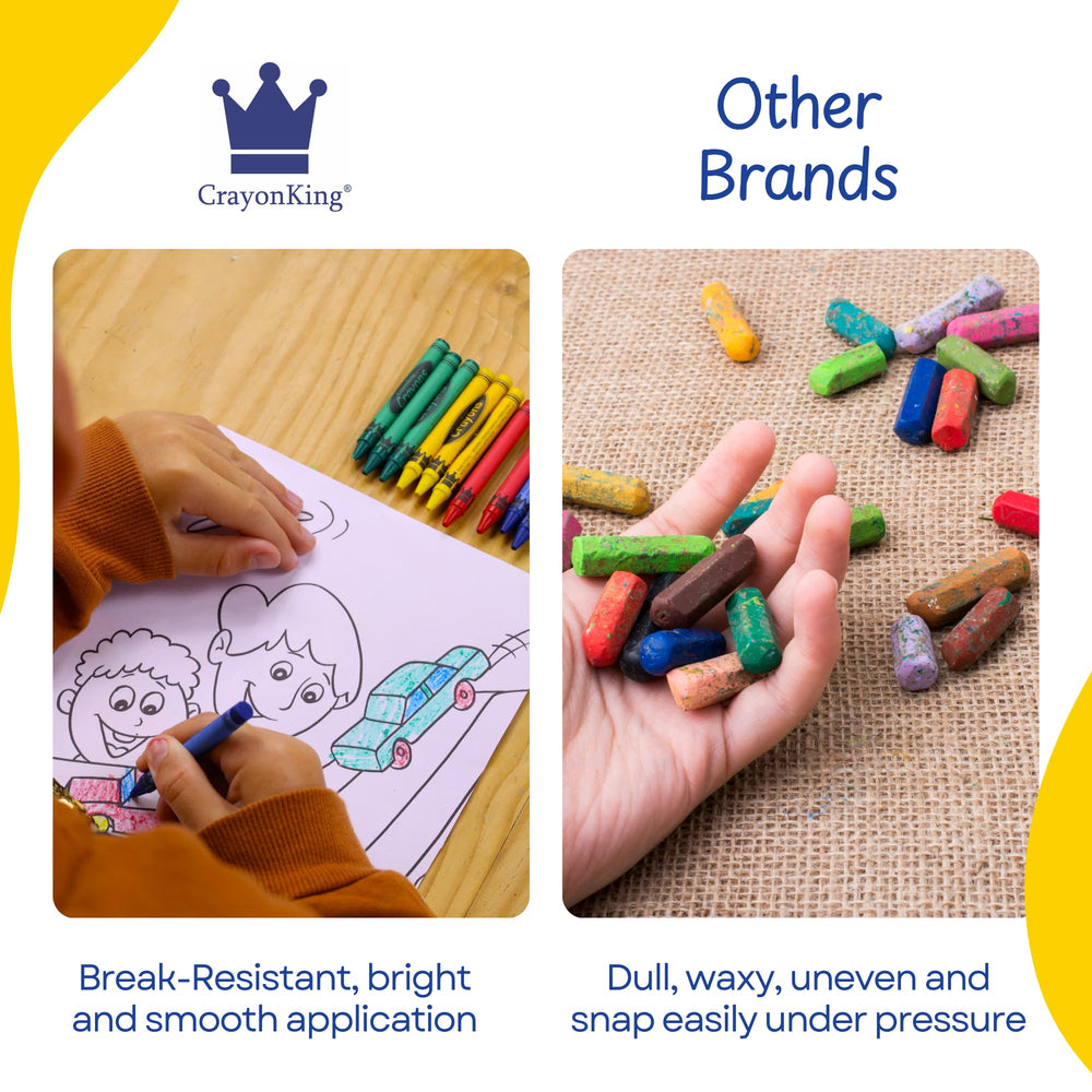 CrayonKing color variety in red, yellow, blue, and green encourages creative play.
