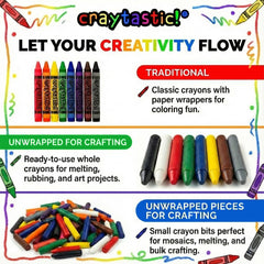 Craytastic! Crayons in cellophane wrap promote individual cleanliness.