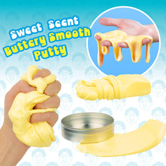 Crazy Aaron's Better Butter Thinking Putty in hands demonstrates smooth spreadability for focus.