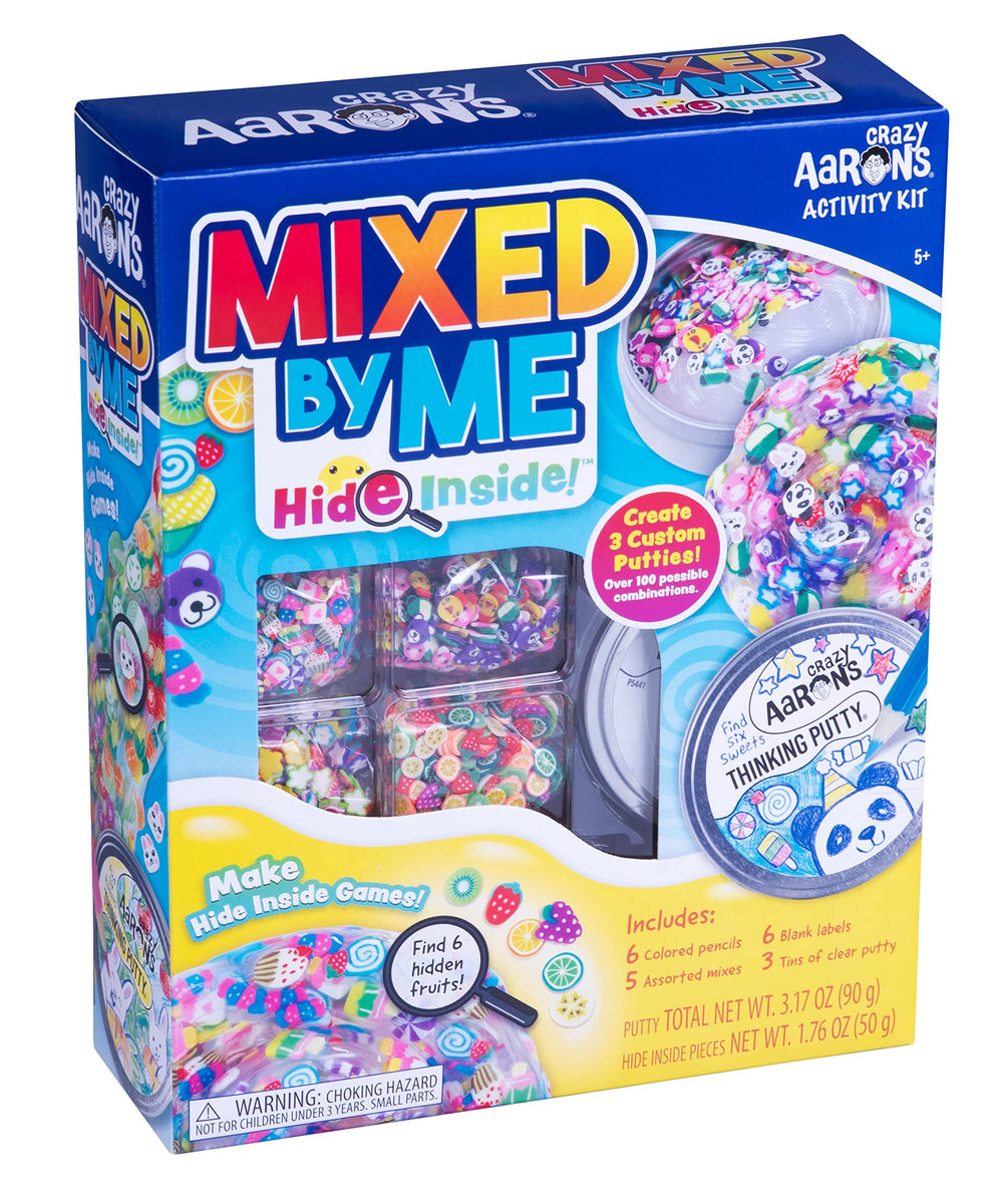 Crazy Aaron's Thinking Putty 30g clear tins enable versatile color-mixing.