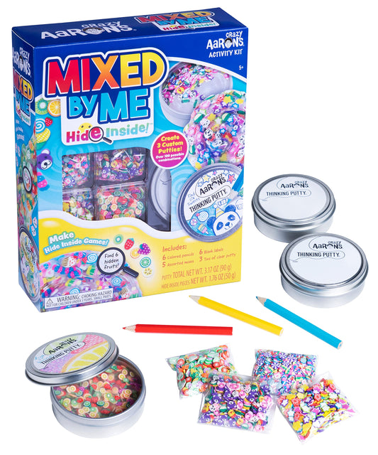 Crazy Aaron's Hide Inside kit packaging highlighting components for creative exploration.