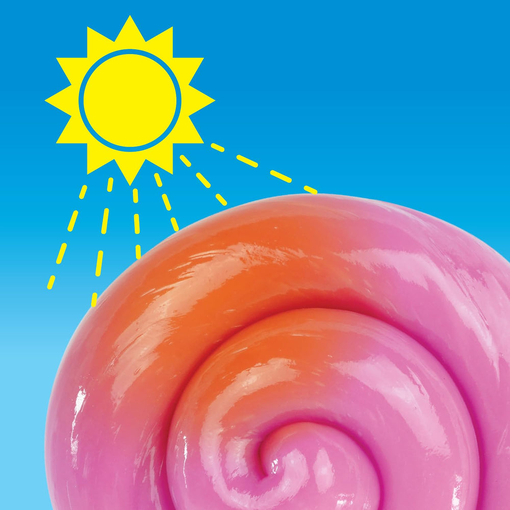 Crazy Aaron's Rainbow Reveal Putty changes color in sunlight for shimmering hues