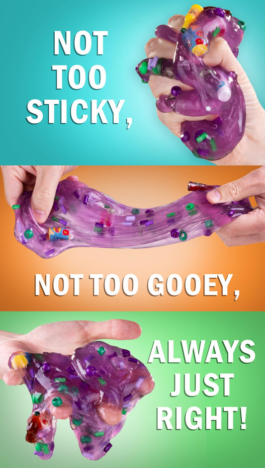 Crazy Aaron's Slime Charmers grape-scented slime sparks imaginative sensory exploration.