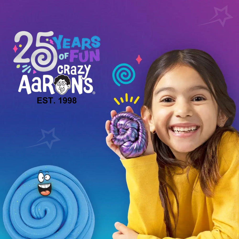 Non-sticky Crazy Aaron's Arcade Adventure putty stays clean during play