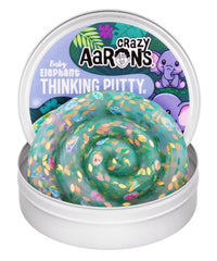 Crazy Aaron's Thinking Putty Baby Elephant light green see-through texture for calming sensory play.