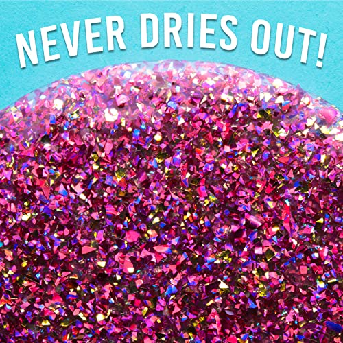 Crazy Aaron's Thinking Putty clear base with glitter for sensory exploration.
