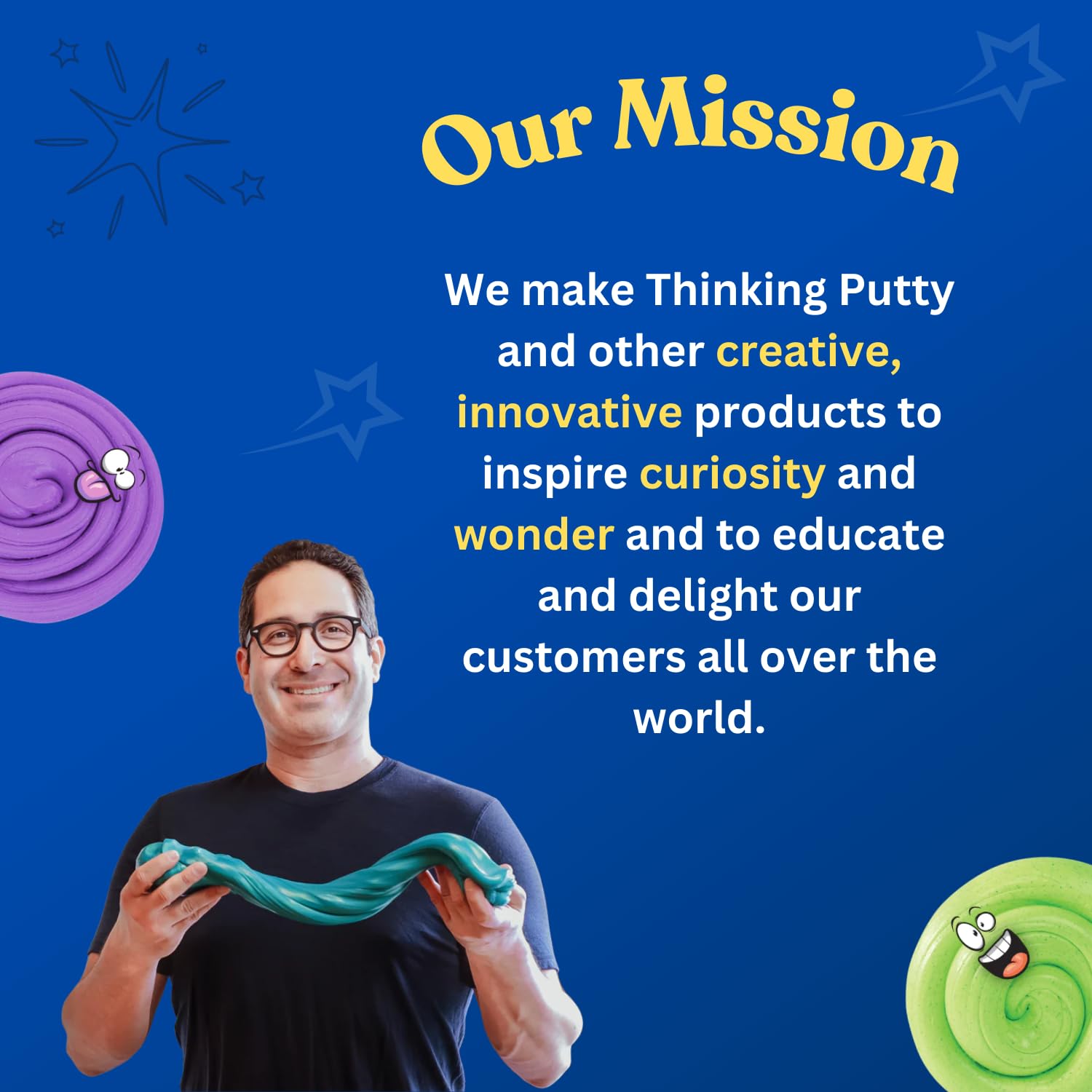 Crazy Aaron's Thinking Putty 4-inch tin keeps materials organized.
