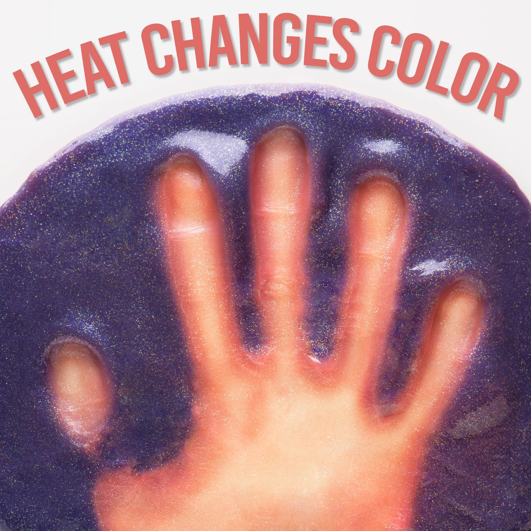 Heat-activation view of Crazy Aaron's Goodnight Cactus changing colors