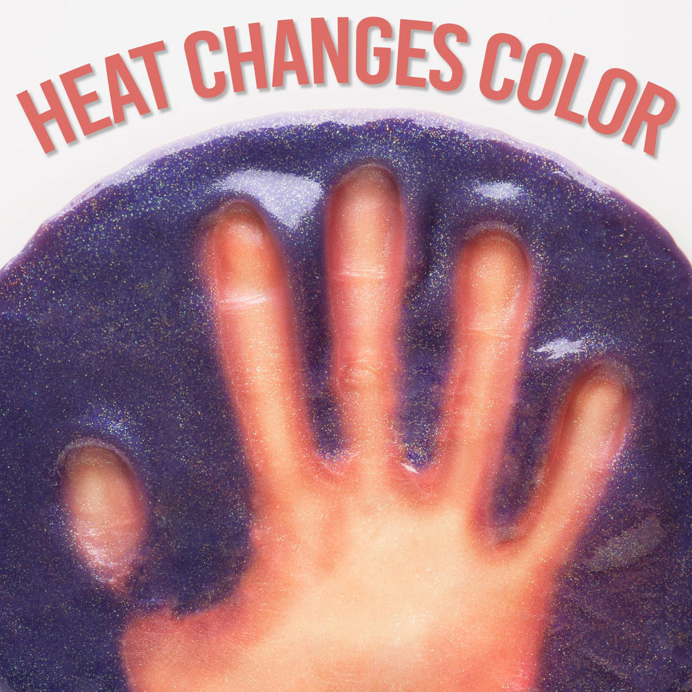 Heat-activation view of Crazy Aaron's Goodnight Cactus changing colors