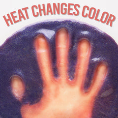 Heat-activation view of Crazy Aaron's Goodnight Cactus changing colors