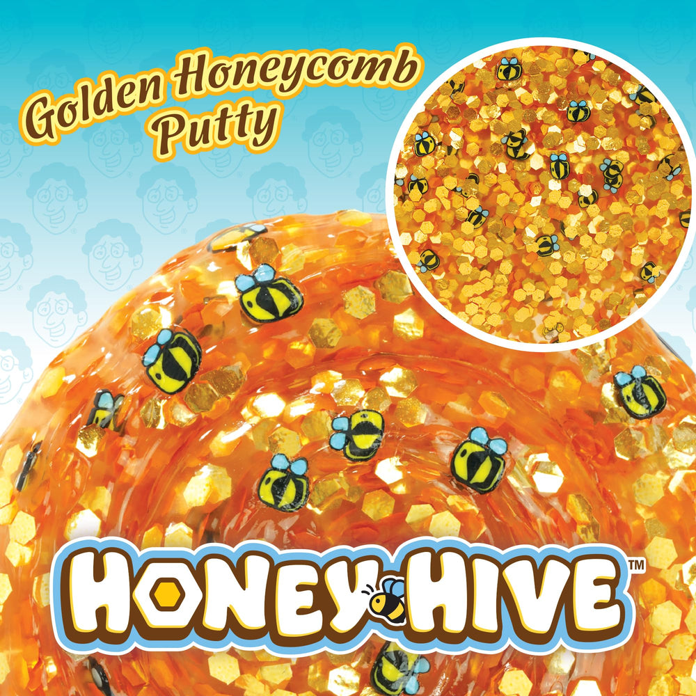 Crazy Aaron's Thinking Putty Honey Hive closeup texture for tactile exploration.