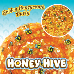 Crazy Aaron's Thinking Putty Honey Hive closeup texture for tactile exploration.