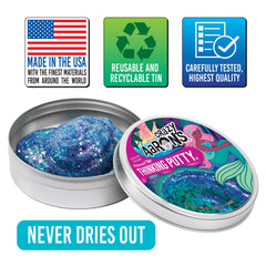 Crazy Aaron's Mermaid Tale Thinking Putty never dries out for lasting sensory play