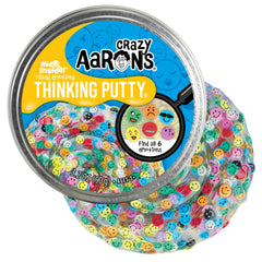 Crazy Aaron's Thinking Putty Mixed Emotions multi-color in a 4-inch tin for creative play