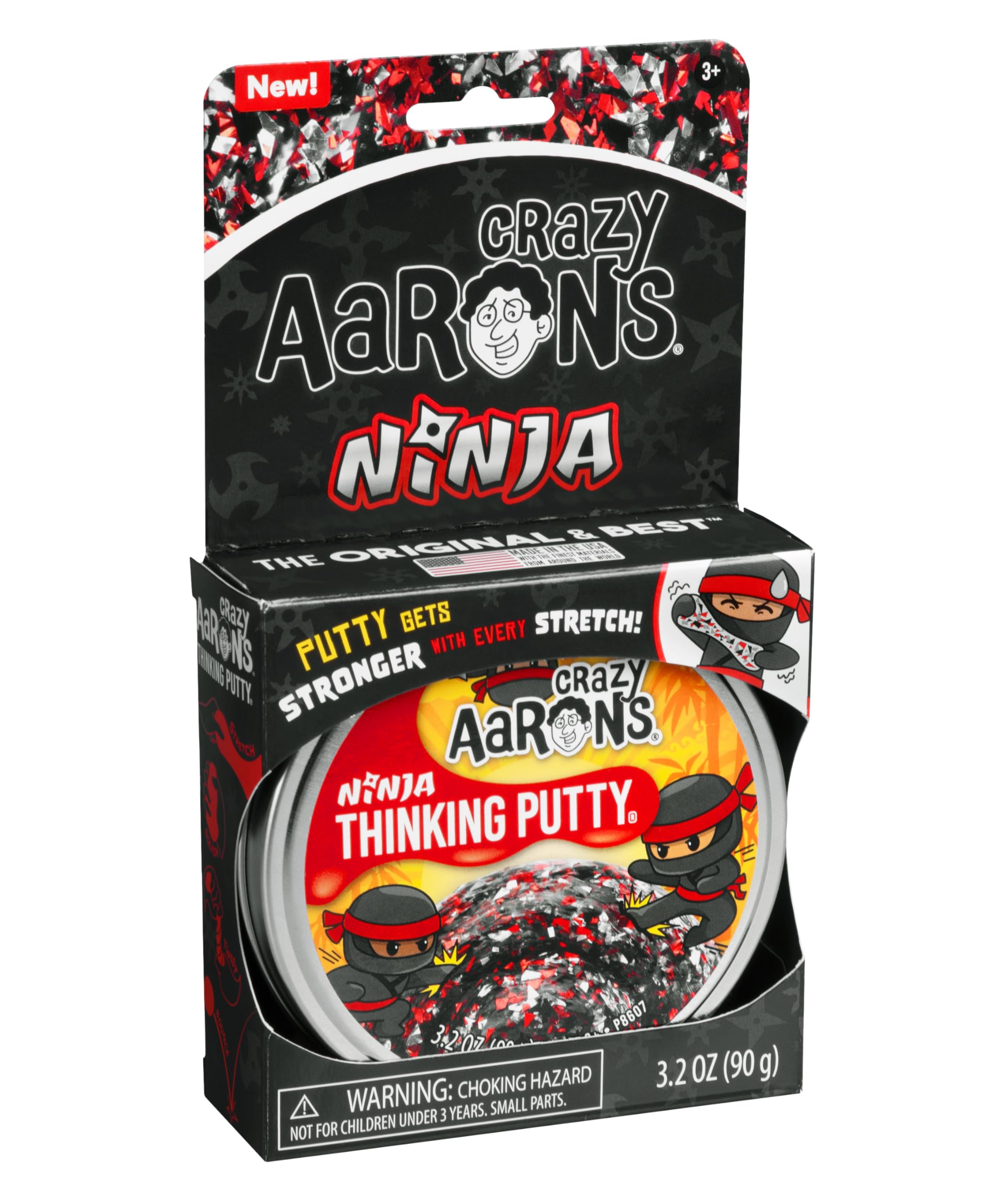 Made in USA Ninja Putty emphasizes quality and safe toy crafting.