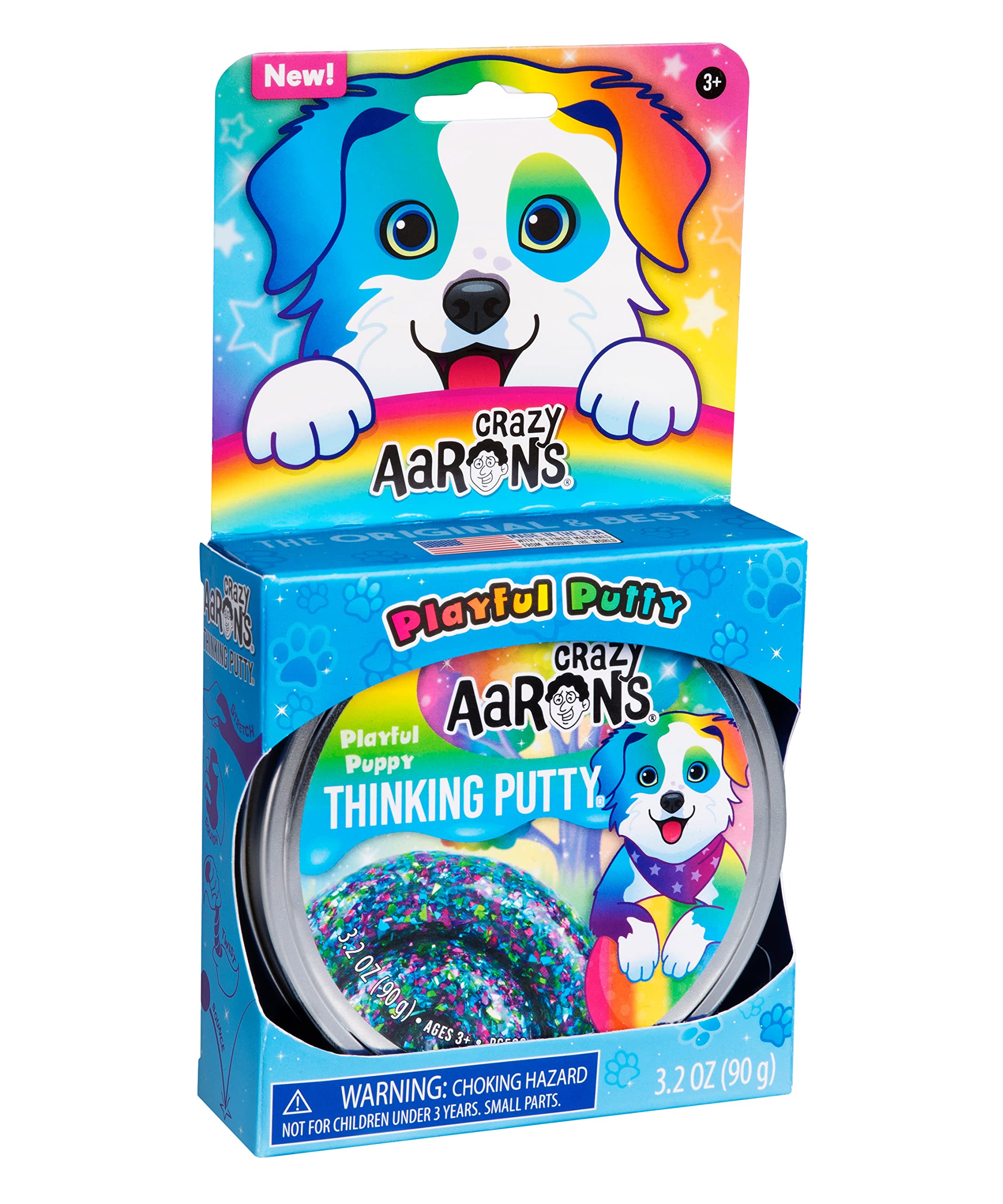 Crazy Aaron's Thinking Putty Playful Puppy provides endless tactile play at home or travel.