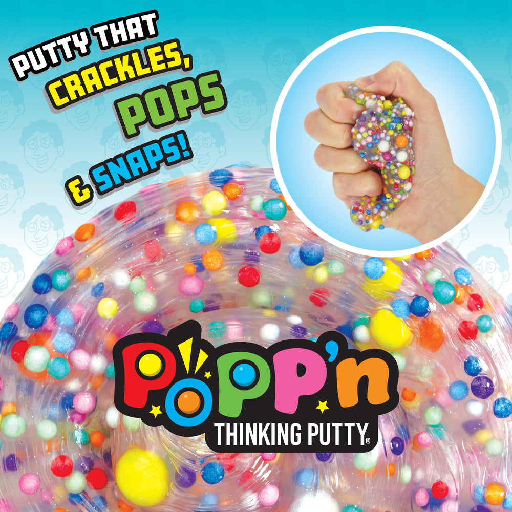 Crazy Aaron's Poke N Dots putty stretched for sculpting and sensory play.