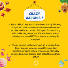 Crazy Aaron's Thinking Putty stress-relief potential through calm, tactile manipulation.