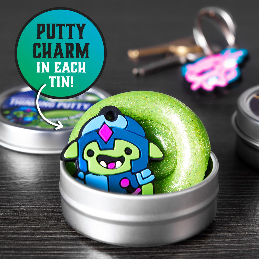 Crazy Aaron's thinking putty texture shown in a four-pack looks soft and pliable.