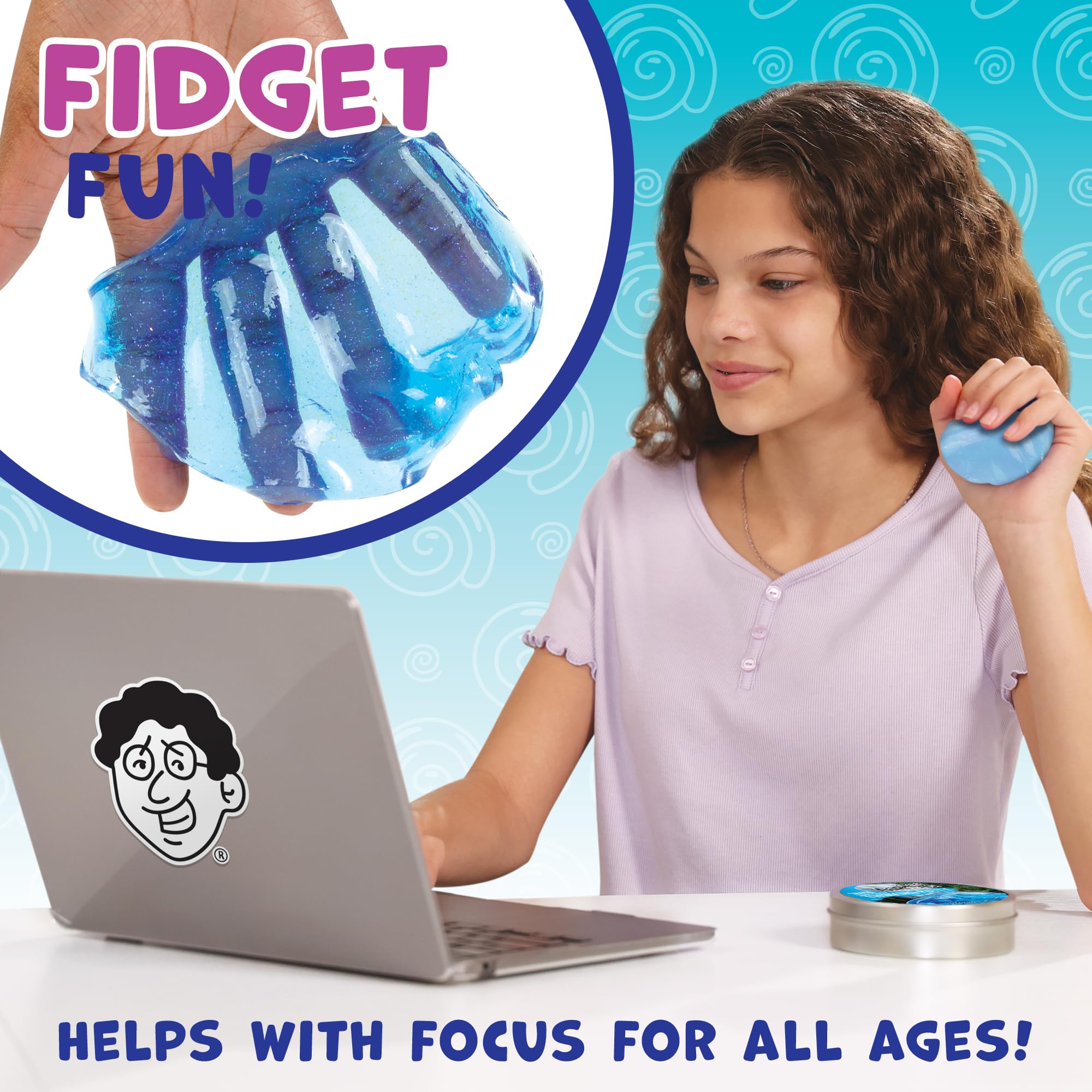 Crazy Aaron's Thinking Putty USA-made label indicates safe, quality materials