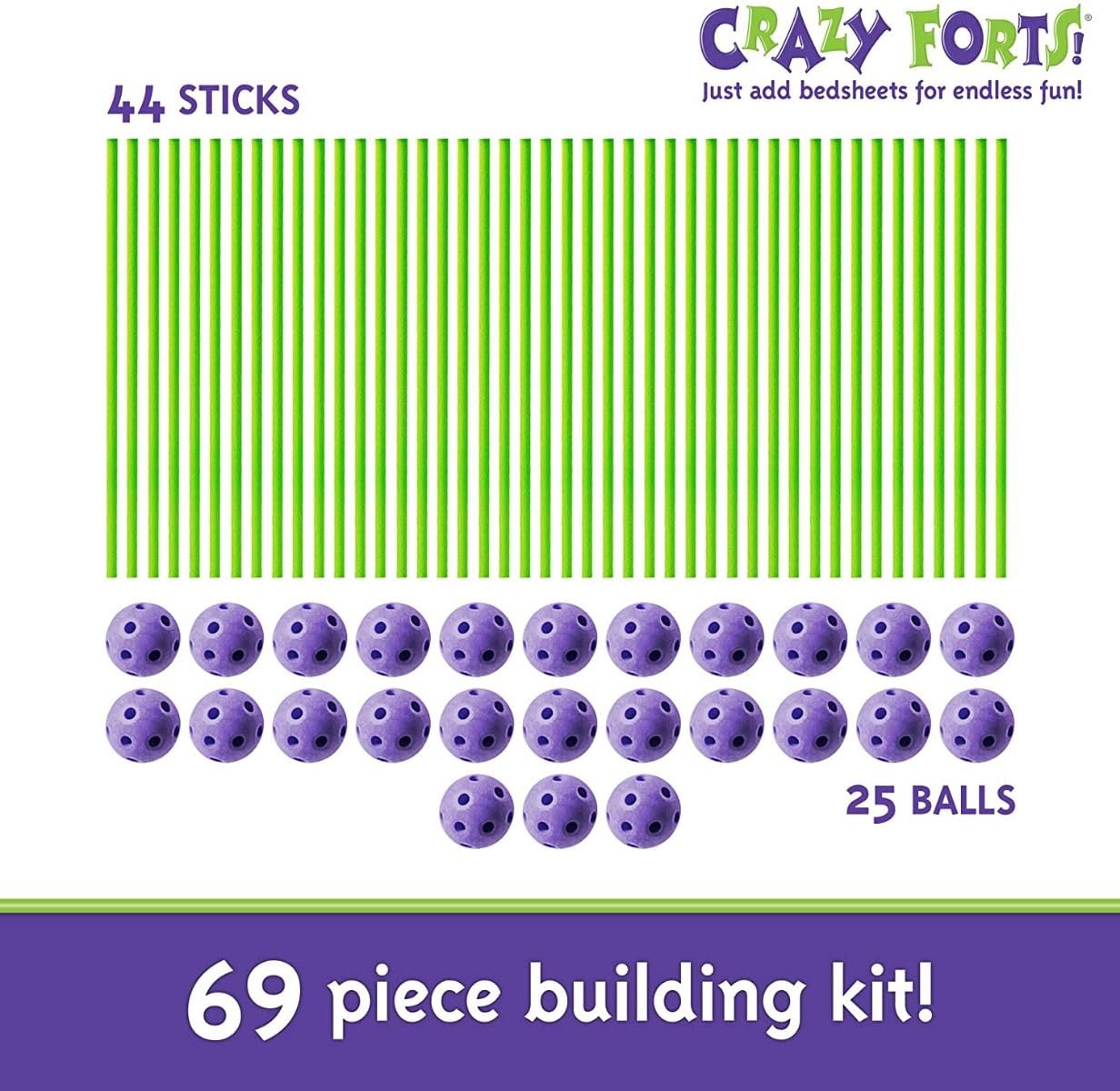 Crazy Forts castle formation for creative storytelling and pretend play.