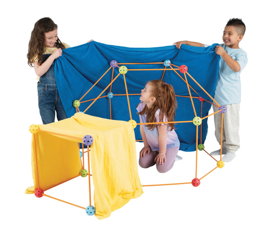 Crazy Forts Everest 69-piece ball-and-stick system shown for easy assembly.