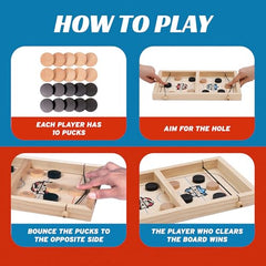 Crazy Games compact-tabletop-hockey-image highlighting easy setup and space-saving design for small rooms