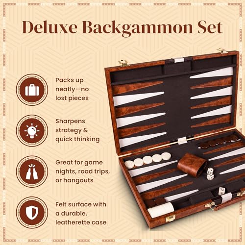 Crazy Games backgammon dice set ready for quick games anywhere.