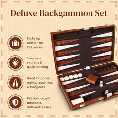 Crazy Games backgammon dice set ready for quick games anywhere.