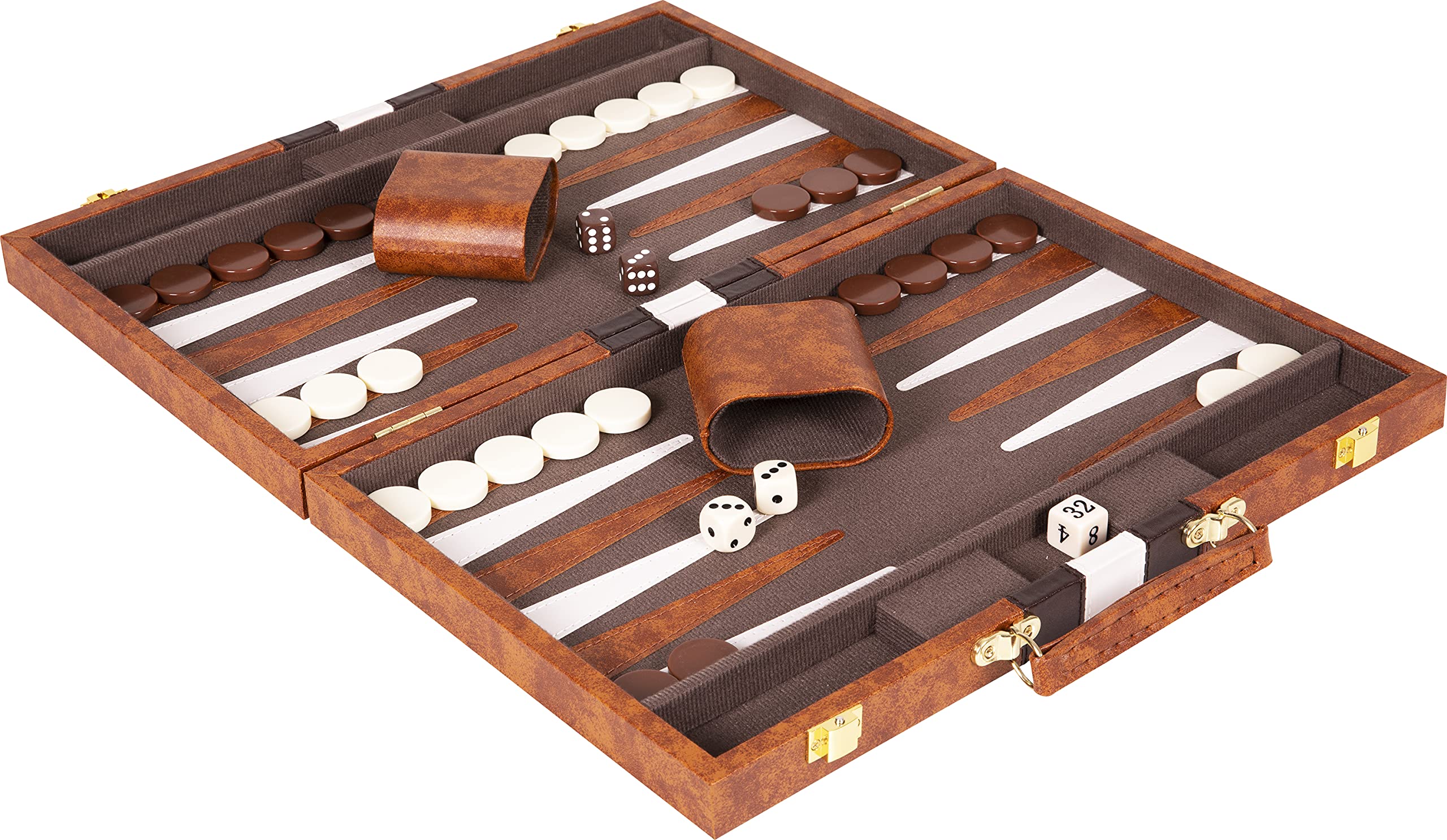 Doubling cube included with Crazy Games premium backgammon set.