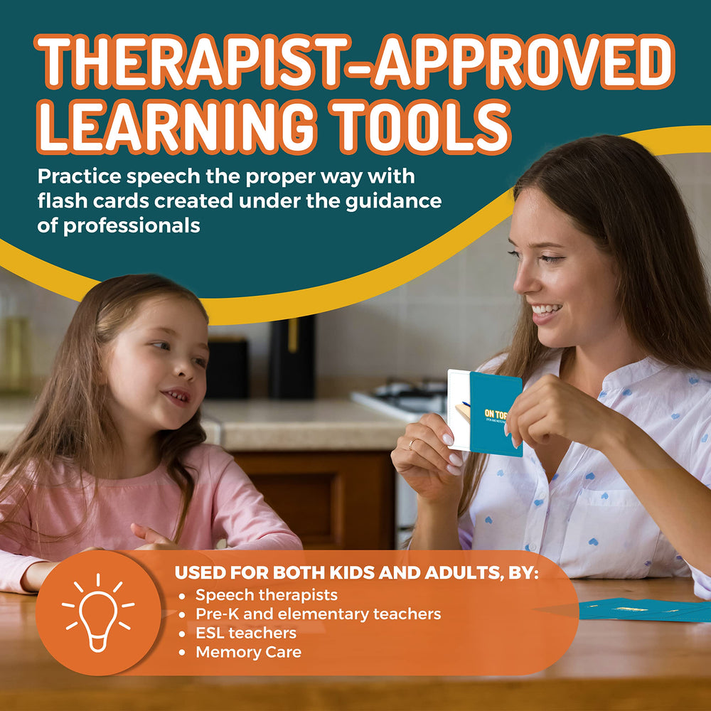 CreateFun 7-picture prepositions cards visual, ideal for classroom demonstrations and quick recognition