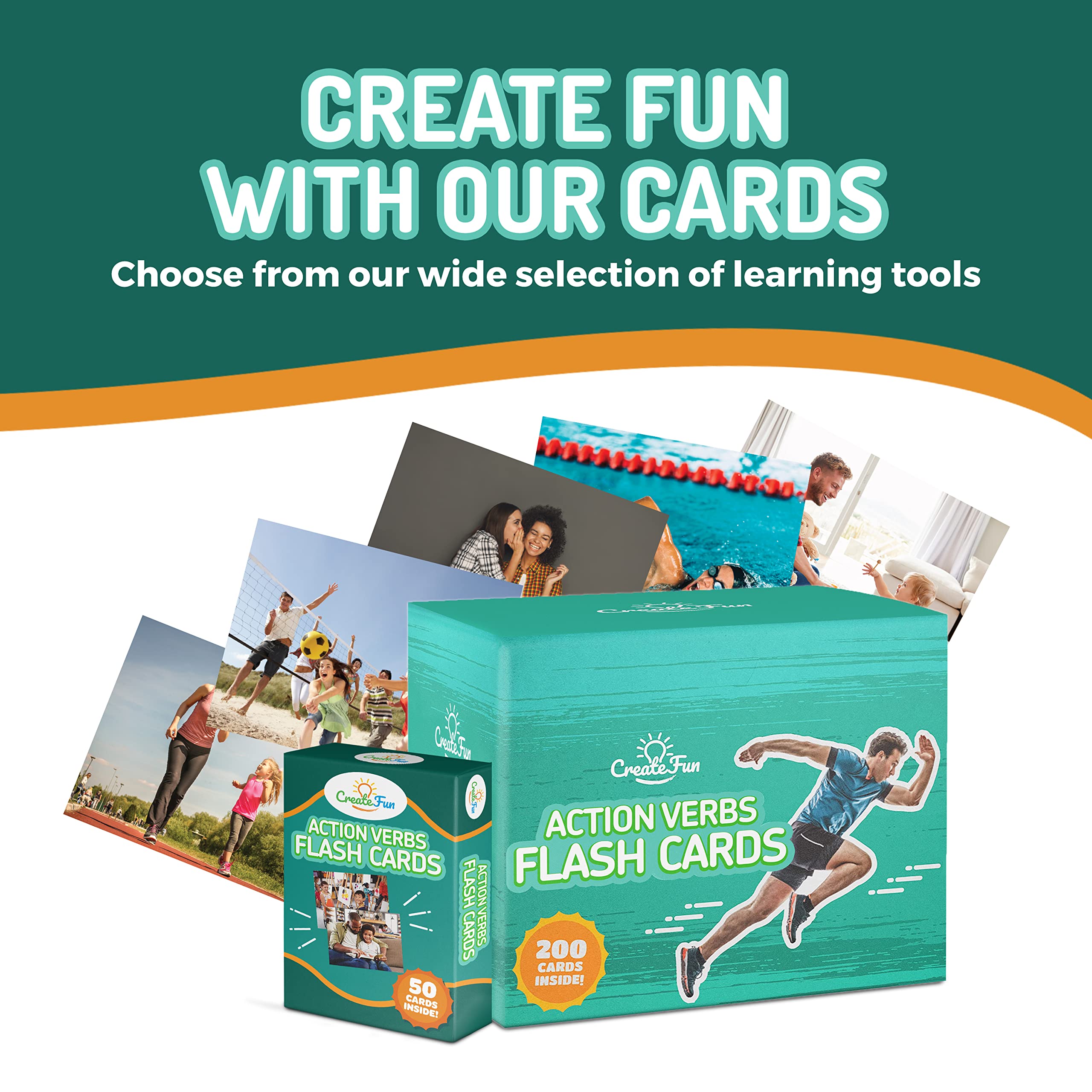 CreateFun packaging and cards designed for classroom and home use.
