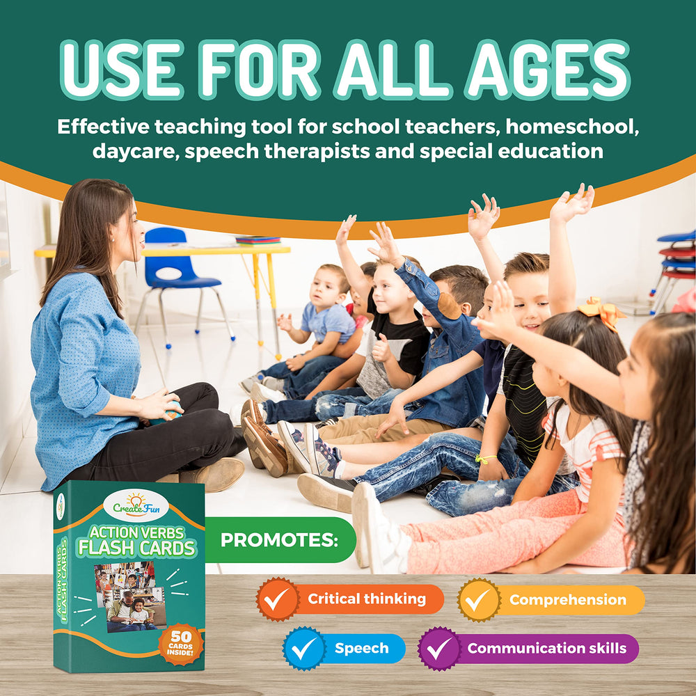 CreateFun diverse action verbs visuals support inclusive language learning.
