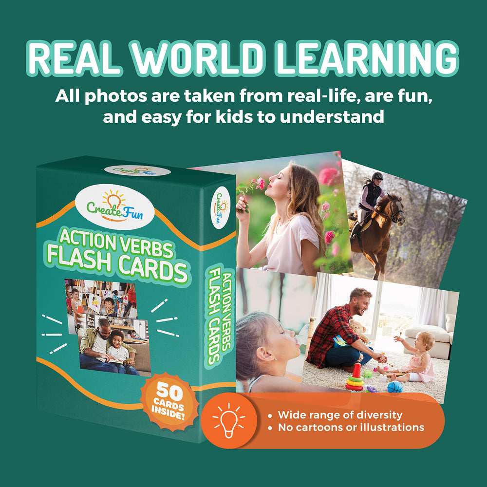 CreateFun flash cards feature smudge-proof, water-resistant coating for durable practice.