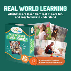 CreateFun flash cards feature smudge-proof, water-resistant coating for durable practice.