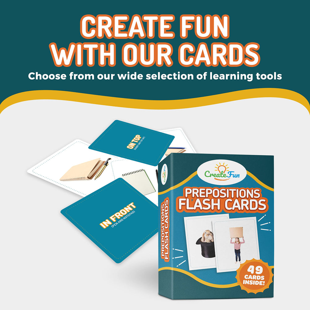 CreateFun homeschooling materials image, ideal preposition practice at home
