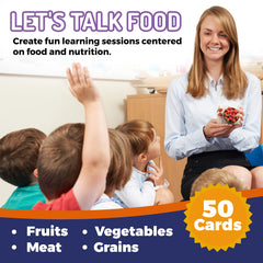 CreateFun snacks flash cards promote quick memory games and language practice.