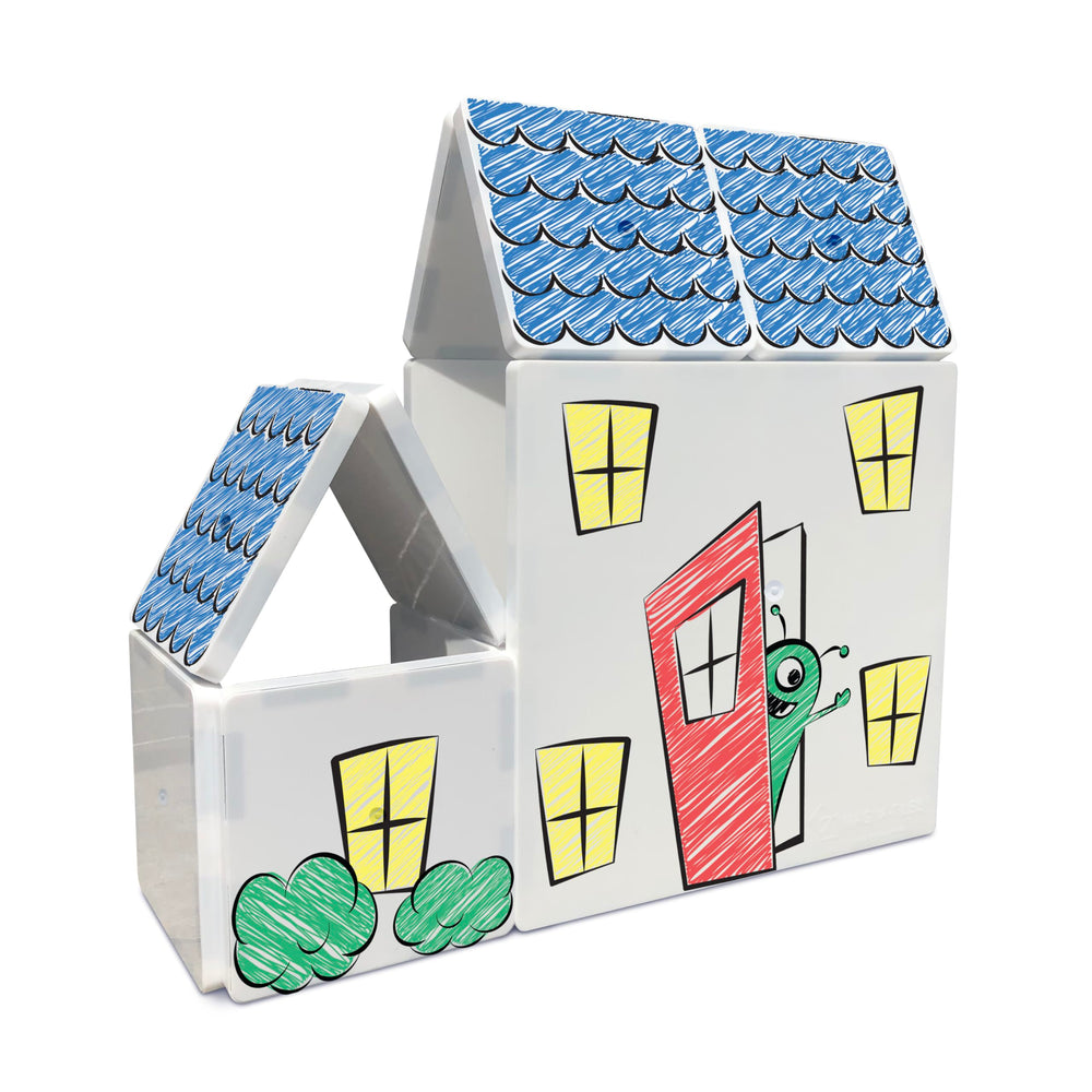 CreateOn Crayola Doodle Magnetic Tiles travel-friendly set for on-the-go fun.