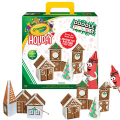 CreateOn Crayola Gingerbread House tiles enable quick assembly for festive play.