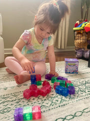CreateOn Crayola Glitter PIP Cubes colorful blocks invite open-ended exploration and creative storytelling.