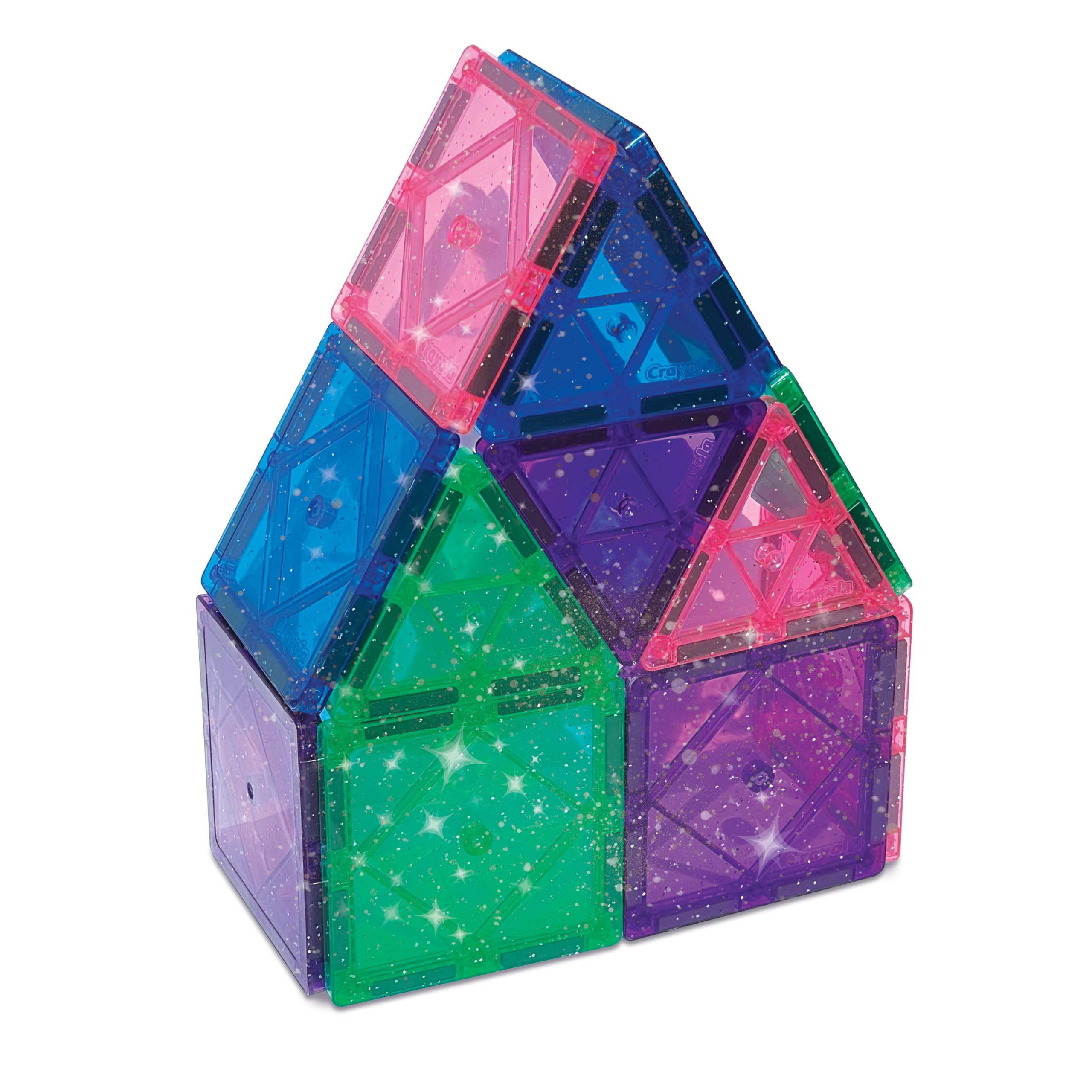 CreateOn Crayola Magnetic Tiles glitter travel activity encourages on-the-go imagination