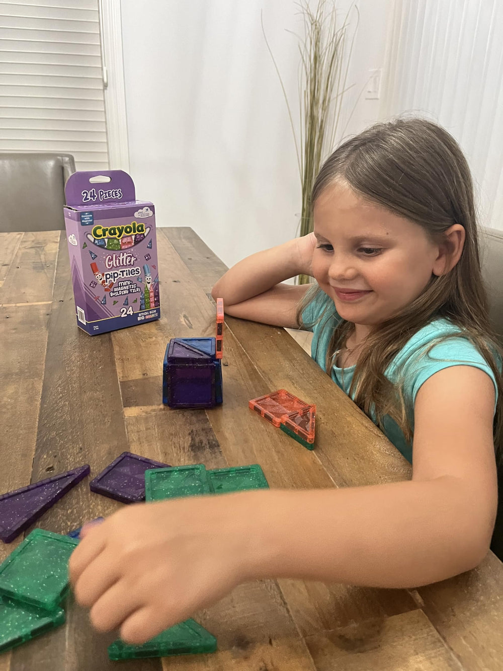 Tiles compatible with other sets for mix-and-match fun with Crayola PIP-Tiles.