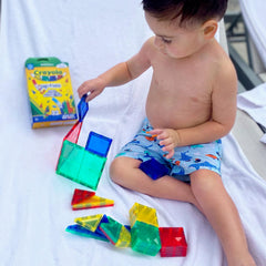 CreateOn Crayola Mini Magnetic PIP-Tiles travel-size tiles support STEM learning anywhere.