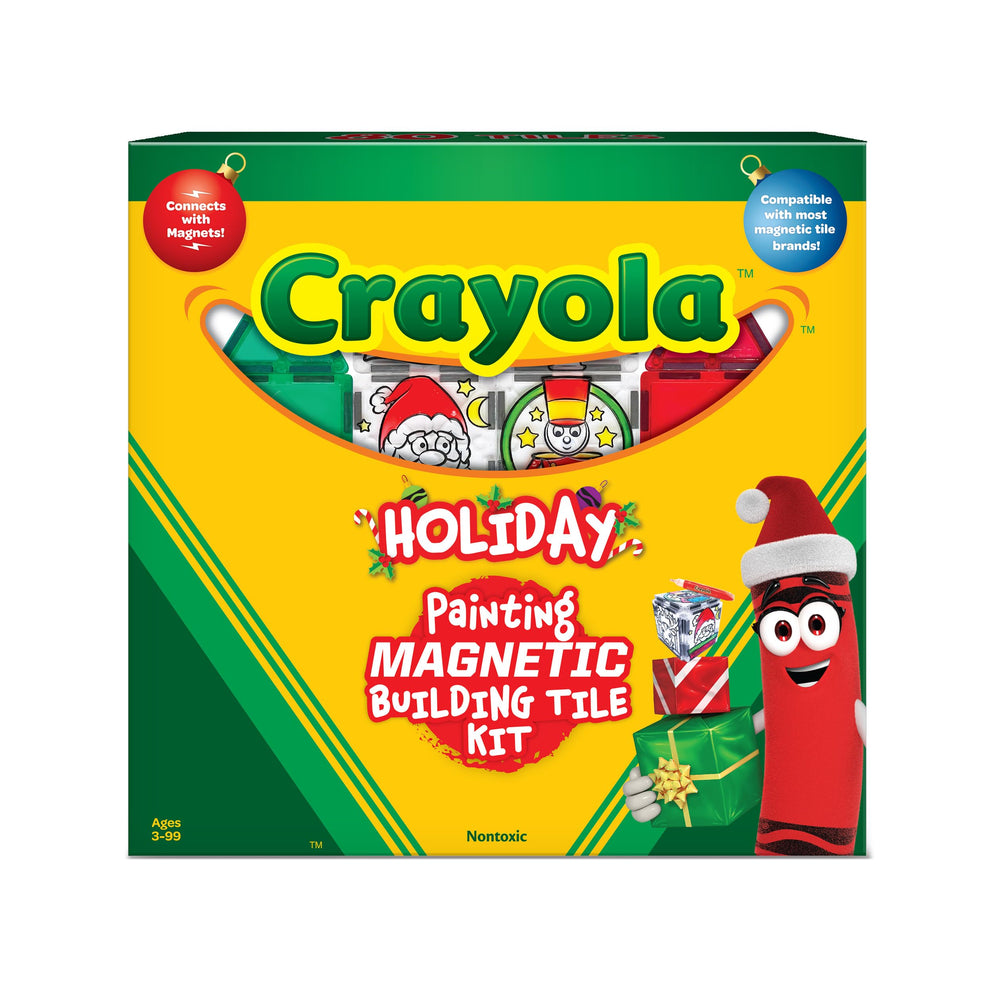 CreateOn Crayola PaintOn Holiday tiles show castle and rocket themes for creative play