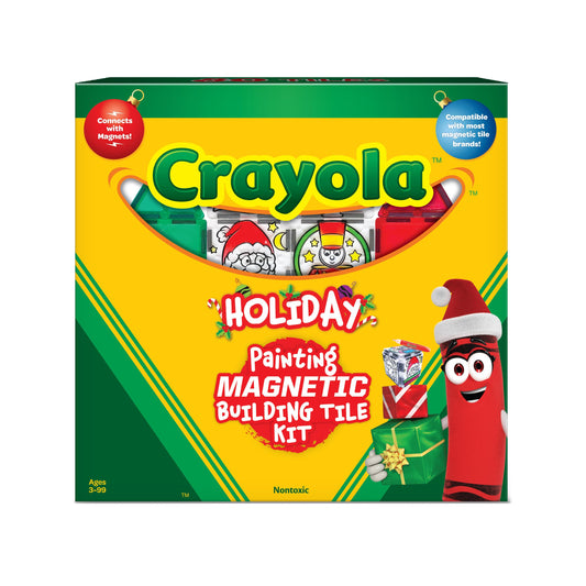 CreateOn Crayola PaintOn Holiday tiles show castle and rocket themes for creative play