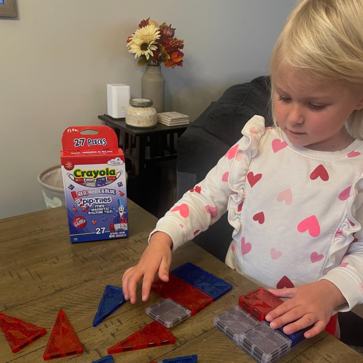 CreateOn Crayola glitter PIP tiles enable quick, mess-free travel play sessions.