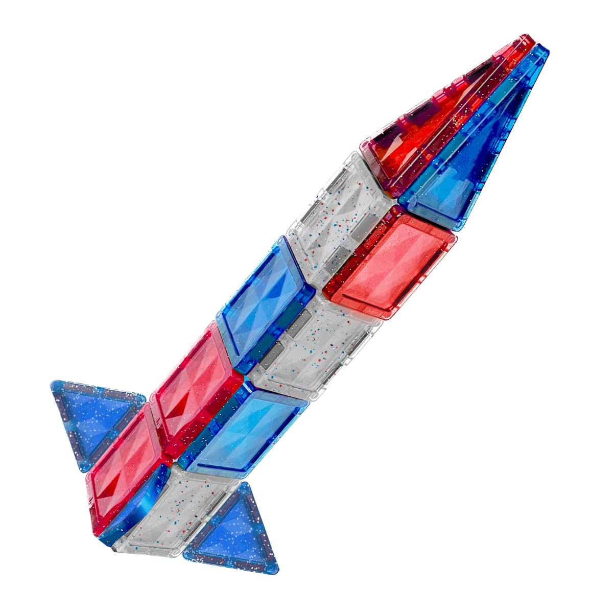 CreateOn Crayola red-white-blue glitter tiles foster collaborative building and learning.