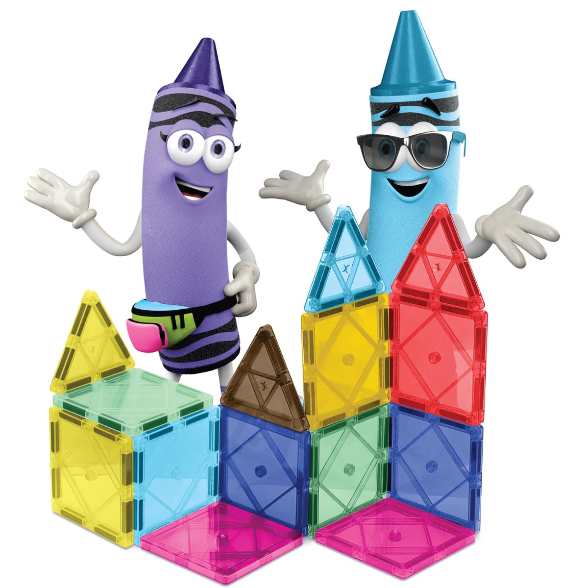 CreateOn Crayola Retro Magnetic Tiles travel-friendly set ready for car or plane adventures